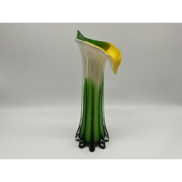 Jack In The Pulpit Calla Lily Vase 11.5 Inches Tall By Pier 1 Imports Vintage - Picture 9 of 16